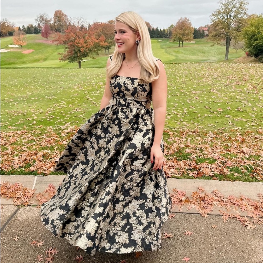 Antonio Melani Black & Gold Dress NWT